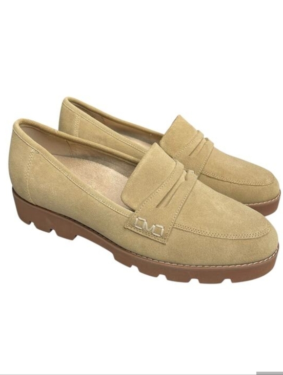 Vionic Shoes - Vionic Women’s Cheryl II Lug penny Loafers size 8 Wide Slip-on Sand Suede